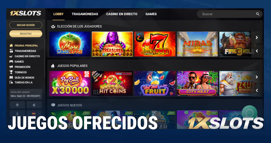 Juegos de casino 1xSlots