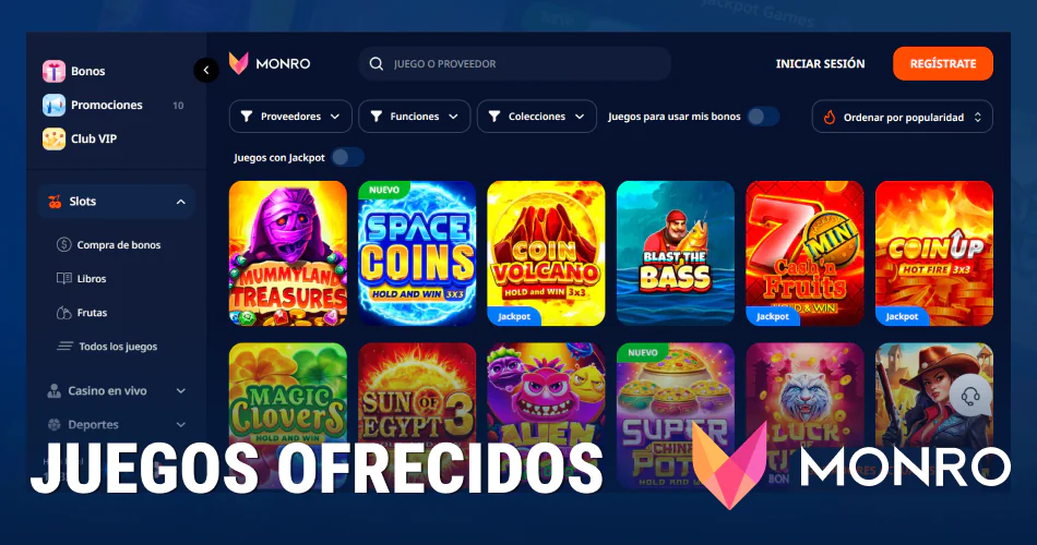 Juegos de Monro casino